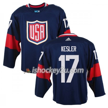 USA Team Trøje Ryan Kesler 17 2016 World Cup Blå Premier